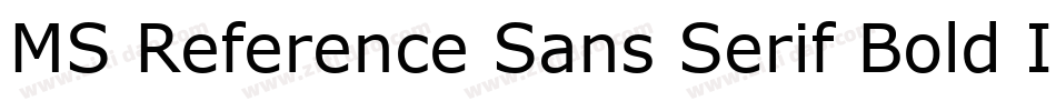 MS Reference Sans Serif Bold Italic字体转换